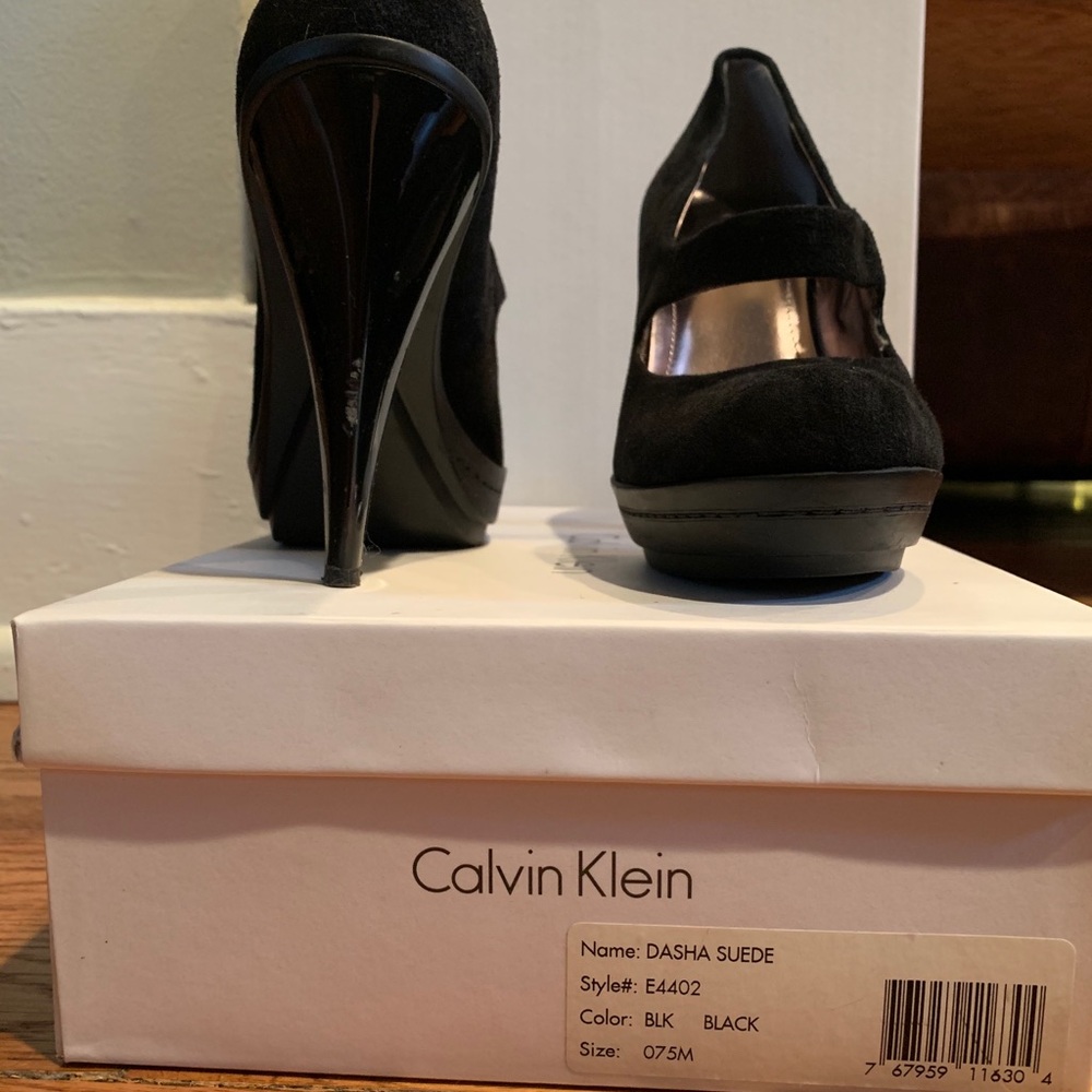 Calvin Klein Suede Dasha Heel